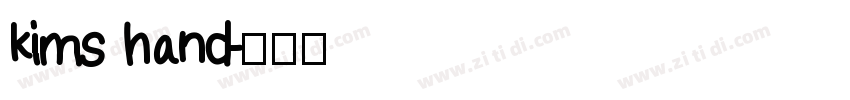 kims hand字体转换